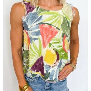 En Creme SWEET SUMMERTIME TOP Size Small Sleeveless